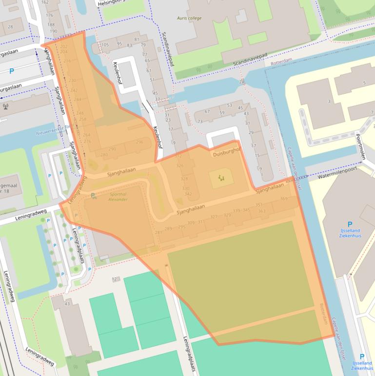 Kaart van postcodegebied 3066SJ.