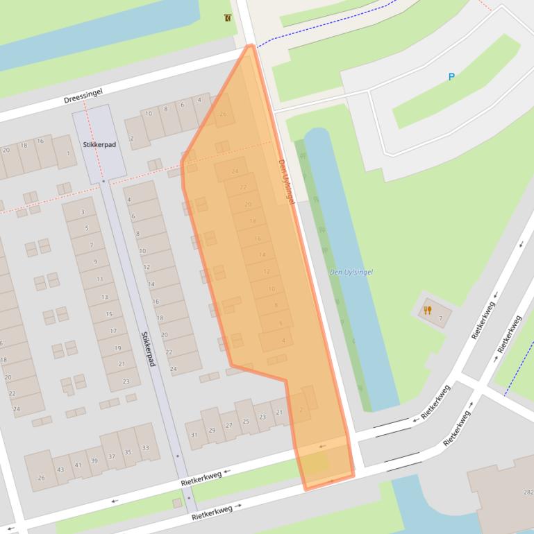 Kaart van postcodegebied 3066TD.