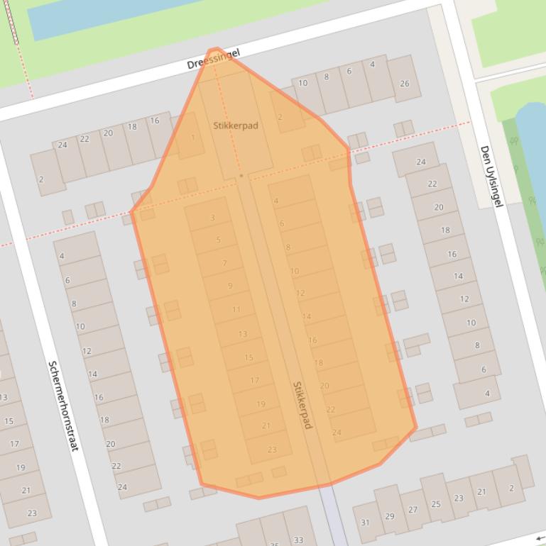Kaart van postcodegebied 3066TE.