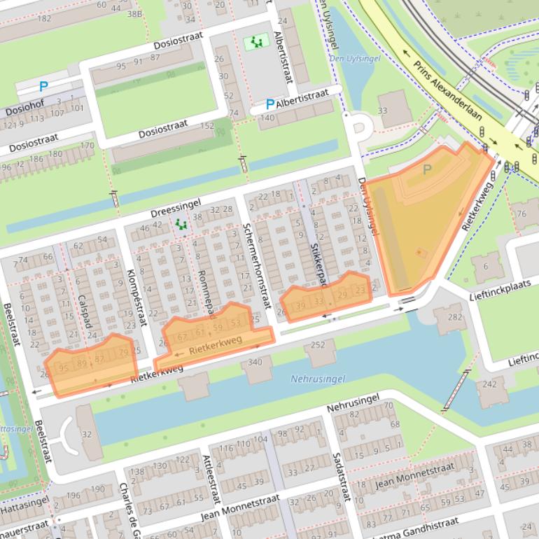 Kaart van postcodegebied 3066TN.