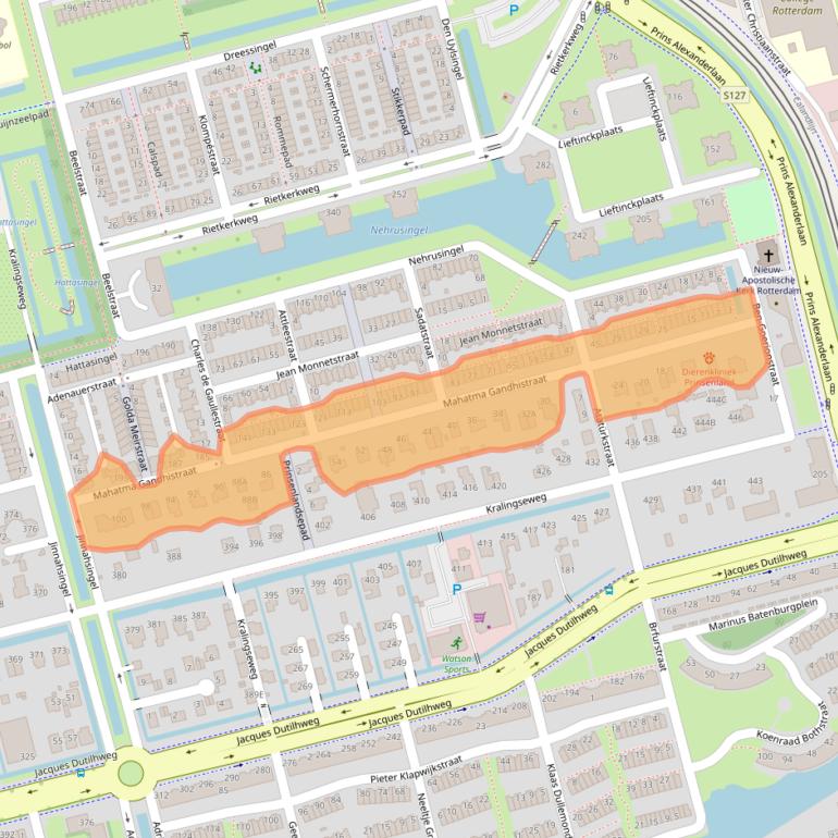 Kaart van postcodegebied 3066VA.