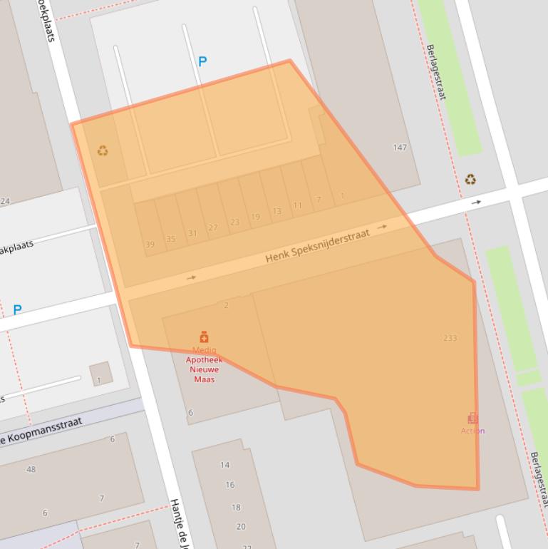 Kaart van postcodegebied 3067AC.