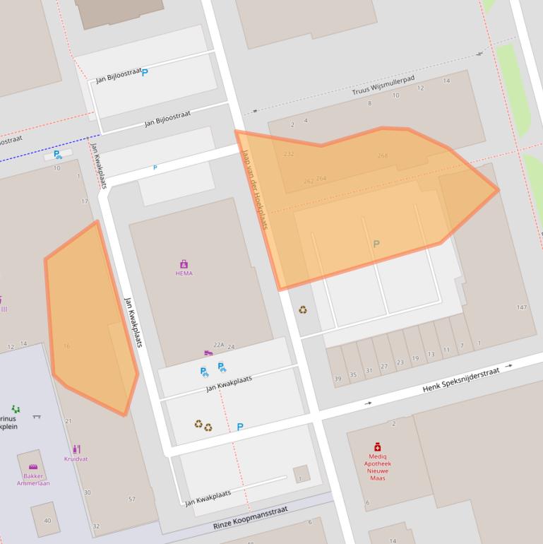 Kaart van postcodegebied 3067AD.