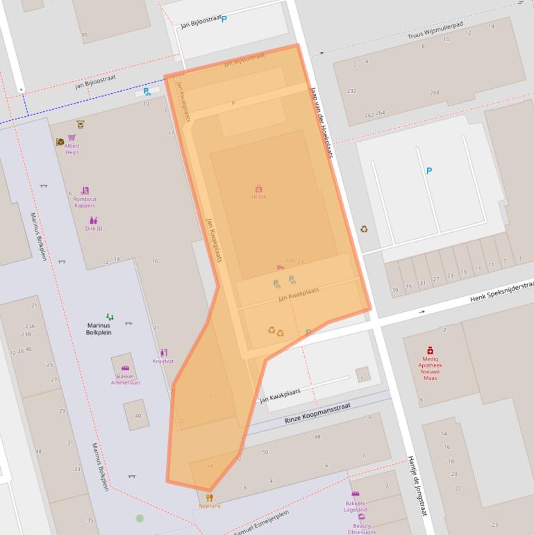 Kaart van postcodegebied 3067AM.