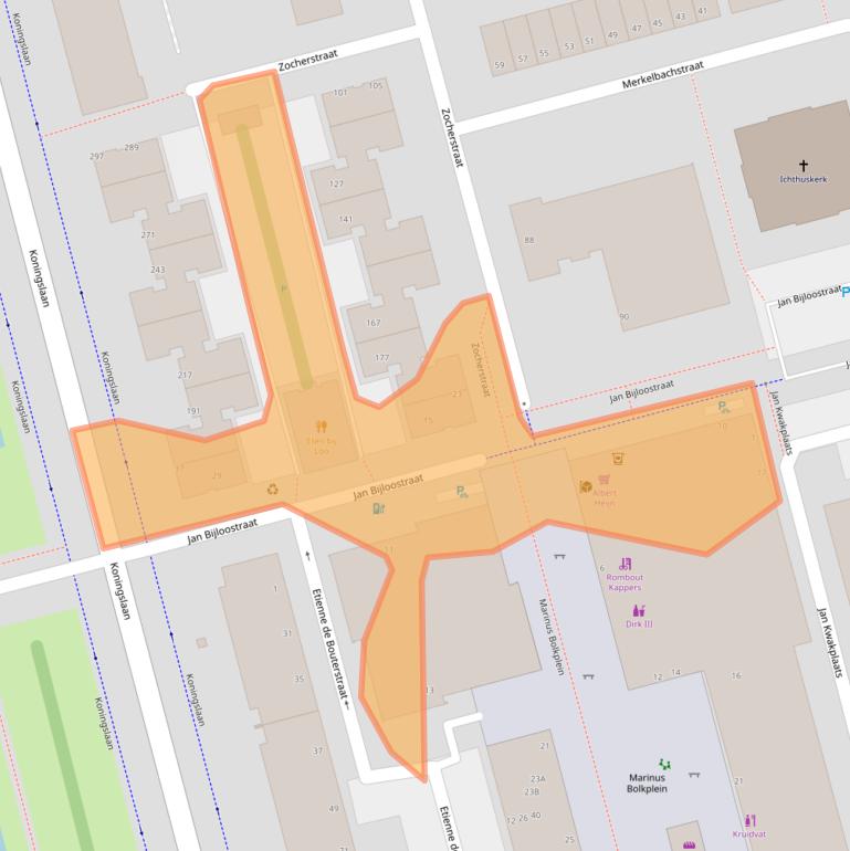 Kaart van postcodegebied 3067AZ.