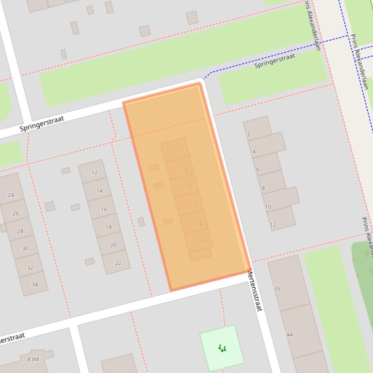 Kaart van postcodegebied 3067CJ.