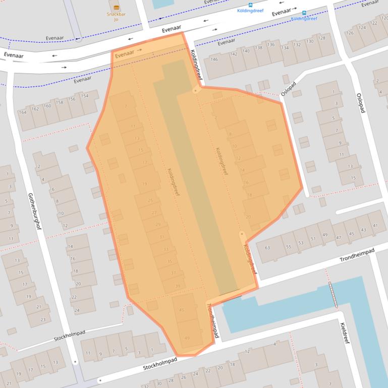 Kaart van postcodegebied 3067DD.