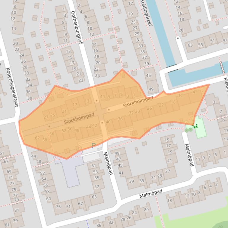 Kaart van postcodegebied 3067DK.