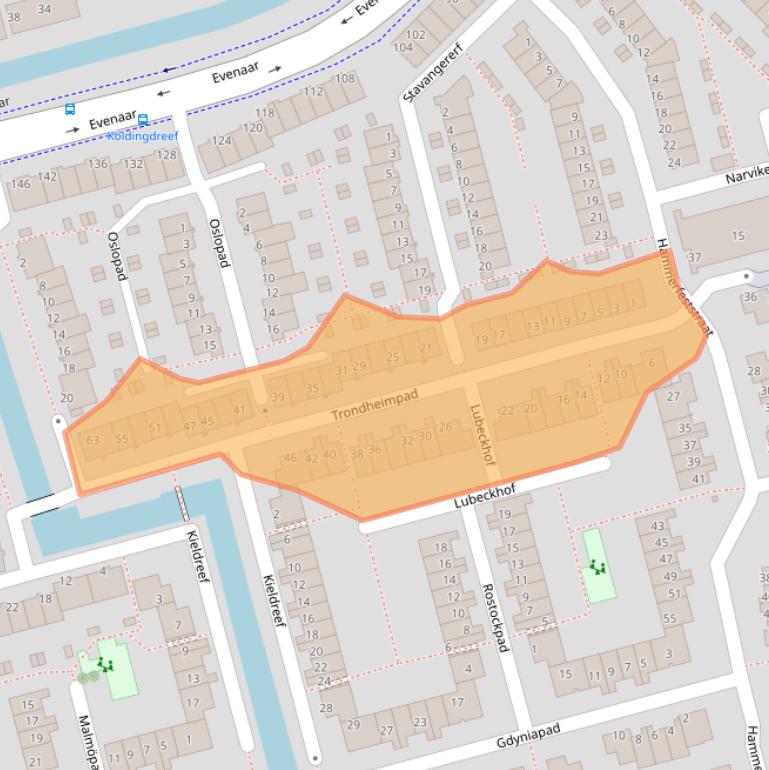 Kaart van postcodegebied 3067DM.