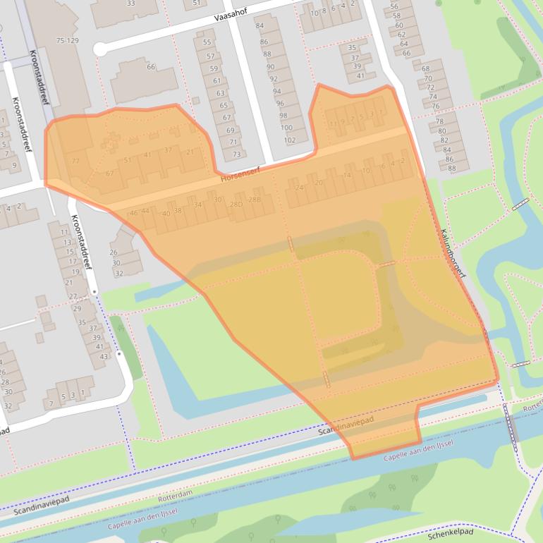 Kaart van postcodegebied 3067DW.