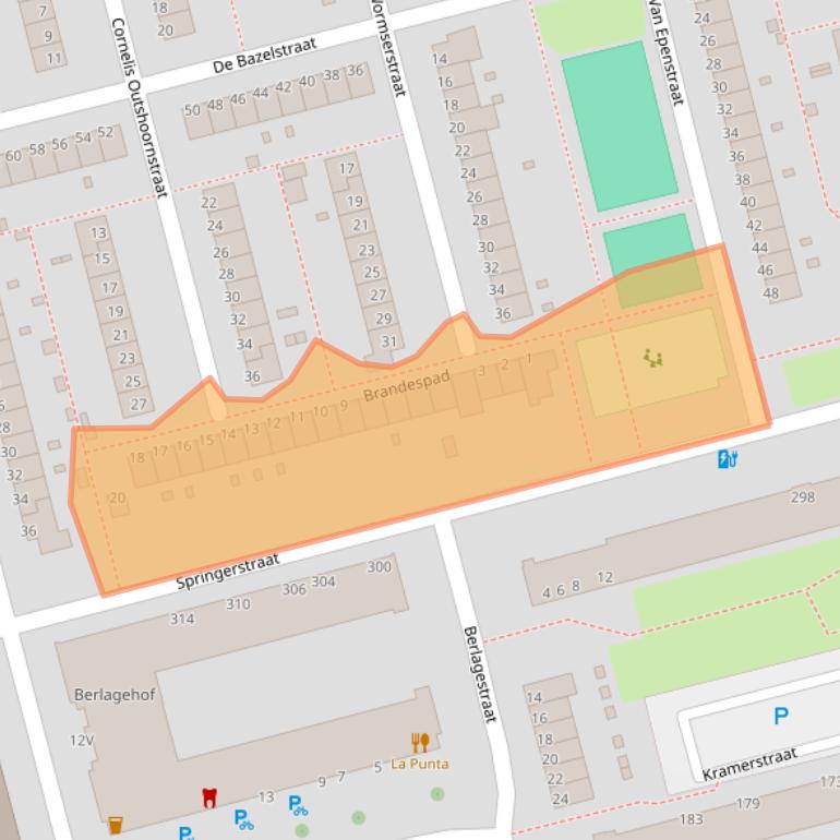 Kaart van postcodegebied 3067EB.