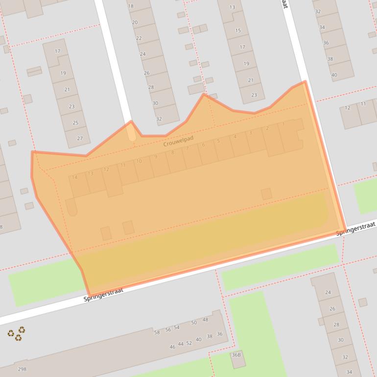 Kaart van postcodegebied 3067EE.