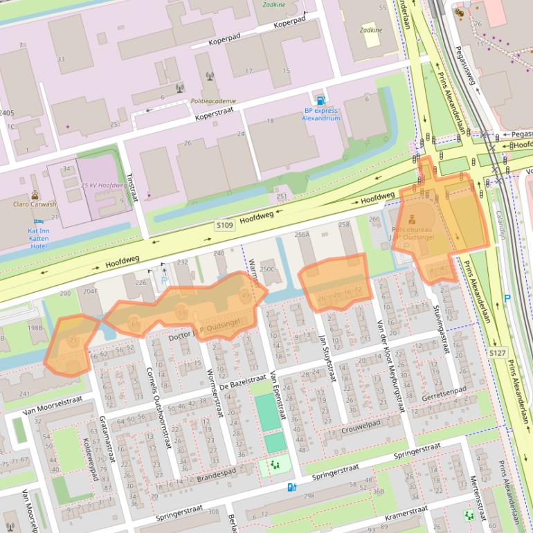 Kaart van postcodegebied 3067EG.