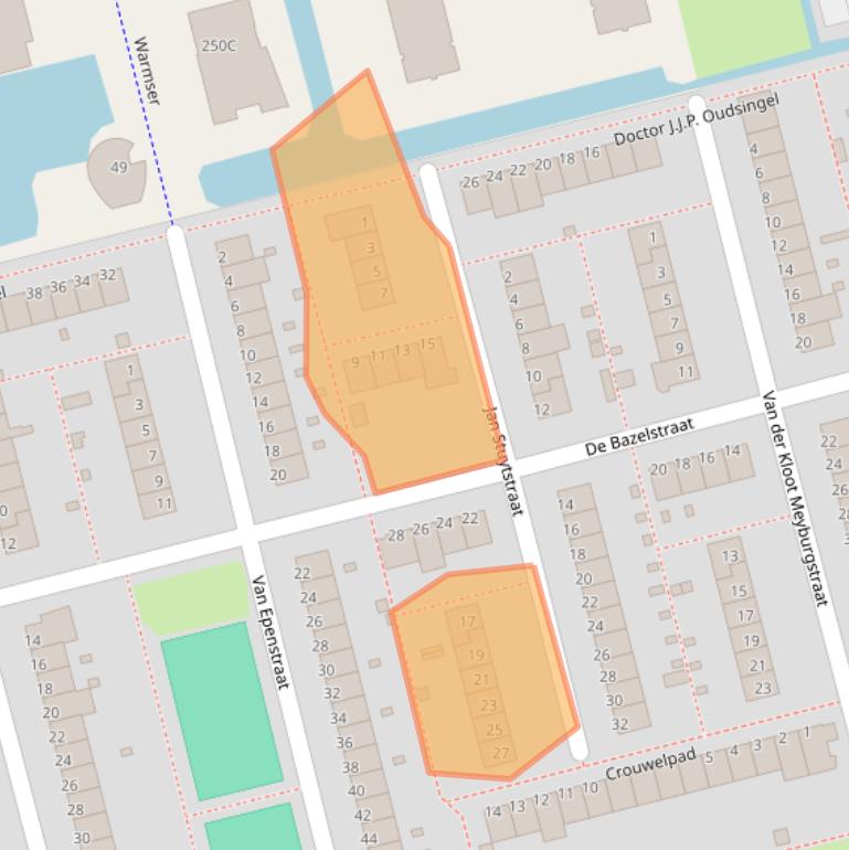 Kaart van postcodegebied 3067EM.
