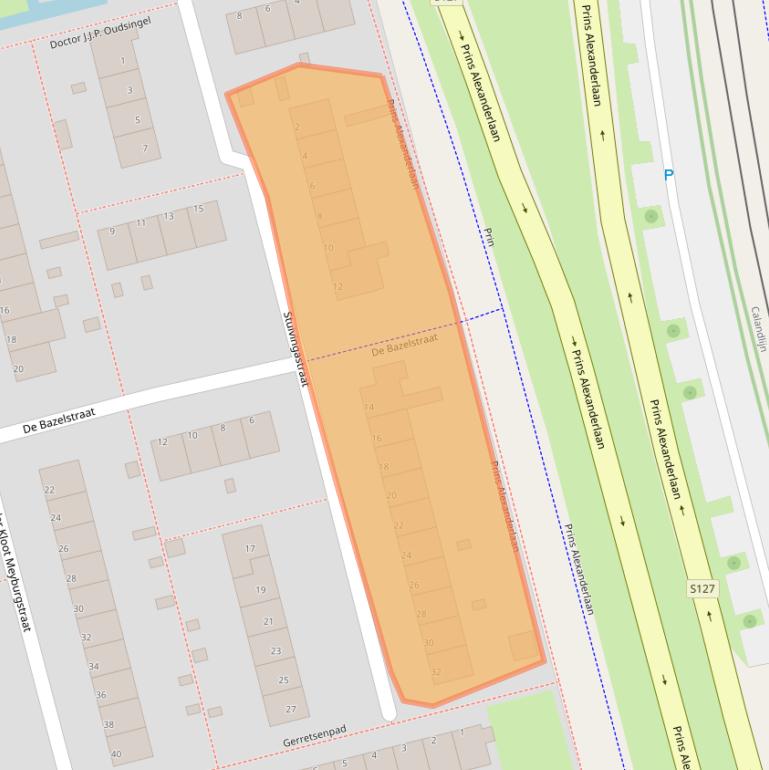 Kaart van postcodegebied 3067ET.