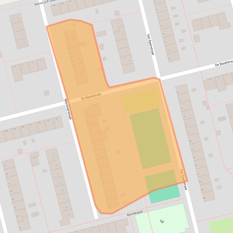 Kaart van postcodegebied 3067EW.