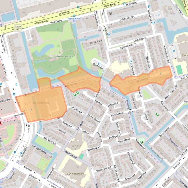 Kaart van postcodegebied 3067EZ.