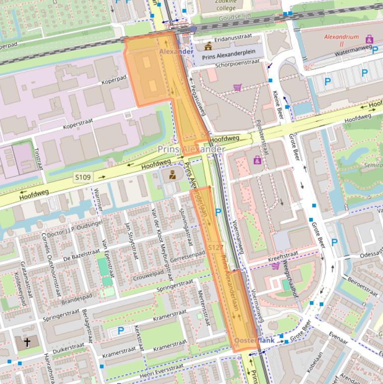 Kaart van postcodegebied 3067GB.