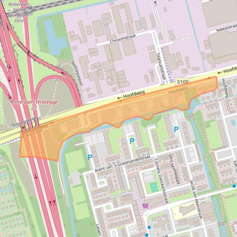 Kaart van postcodegebied 3067GH.