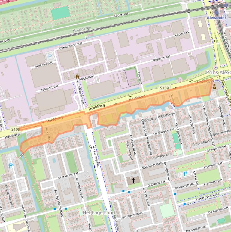 Kaart van postcodegebied 3067GJ.