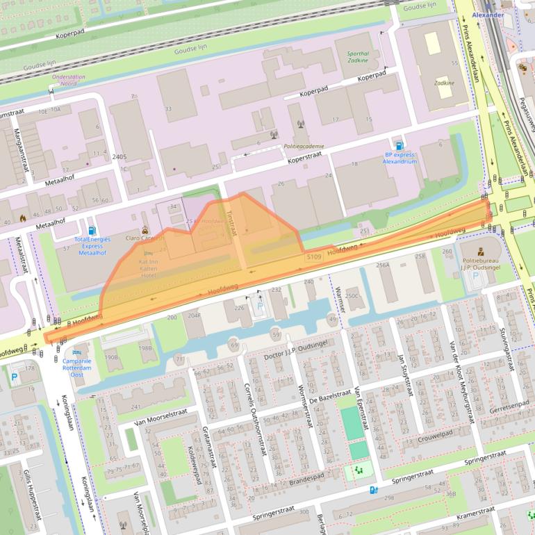 Kaart van postcodegebied 3067GP.