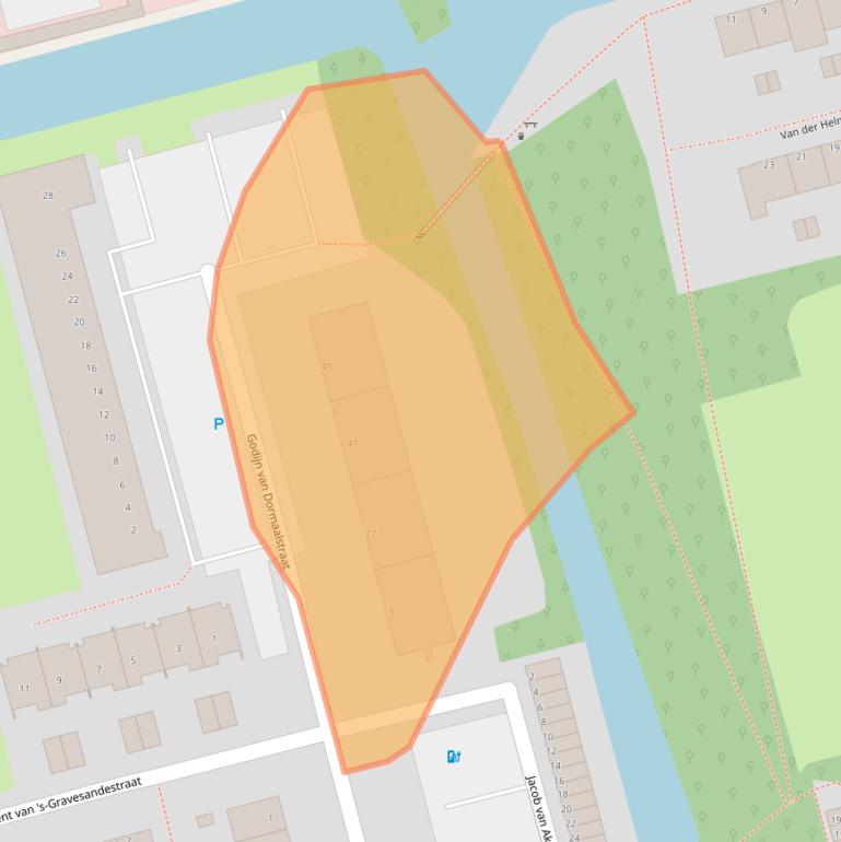 Kaart van postcodegebied 3067JG.