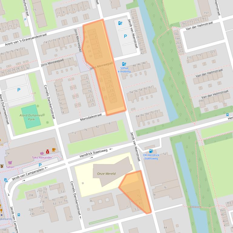 Kaart van postcodegebied 3067JP.