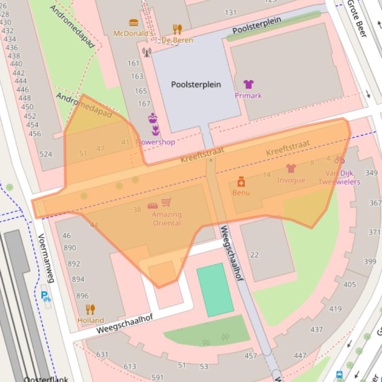 Kaart van postcodegebied 3067JV.