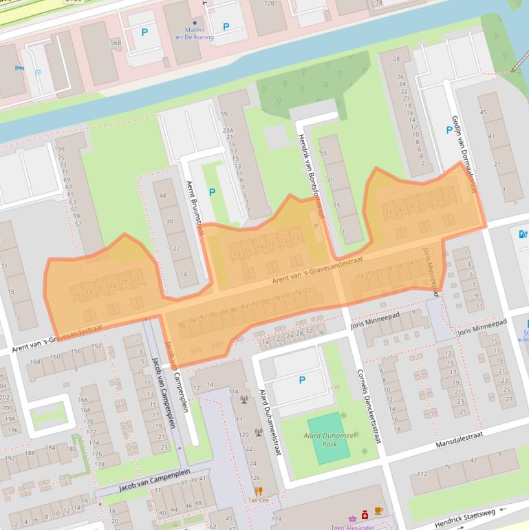 Kaart van postcodegebied 3067KA.