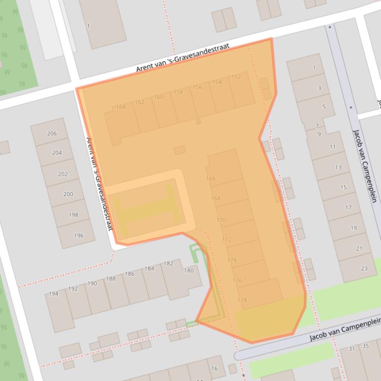 Kaart van postcodegebied 3067KB.
