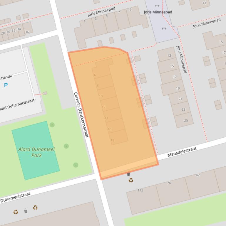 Kaart van postcodegebied 3067KE.