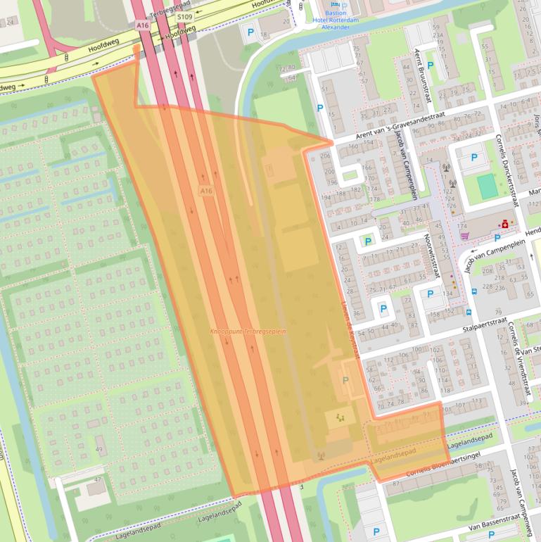 Kaart van postcodegebied 3067KG.