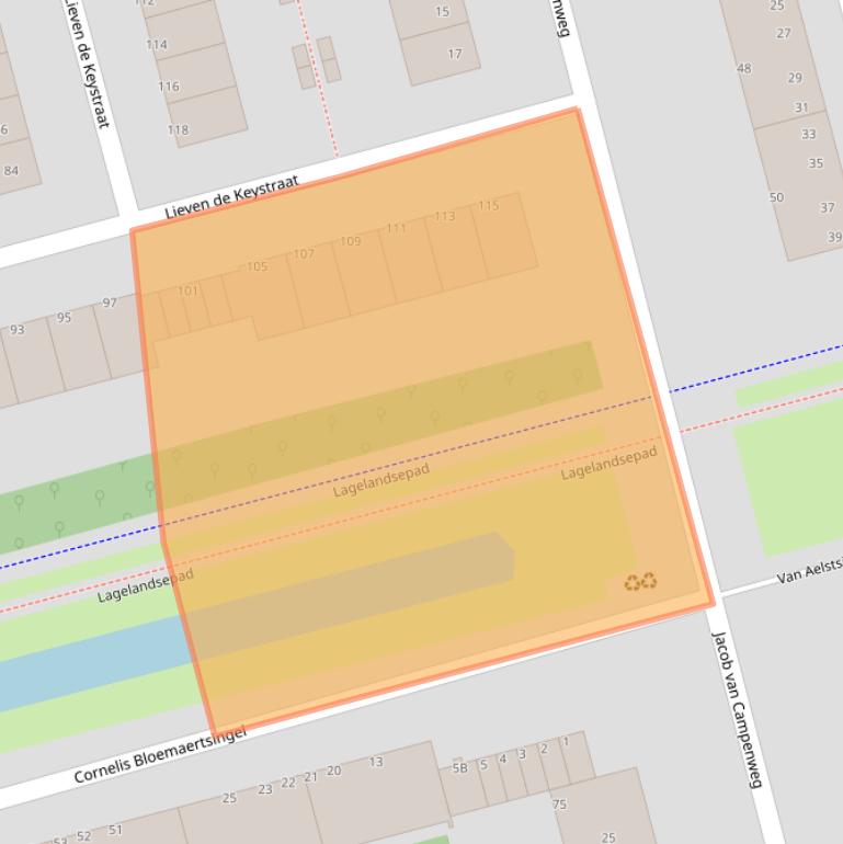 Kaart van postcodegebied 3067KH.