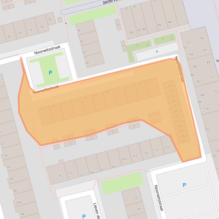 Kaart van postcodegebied 3067KN.
