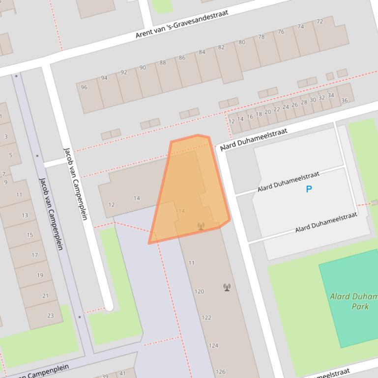 Kaart van postcodegebied 3067LC.