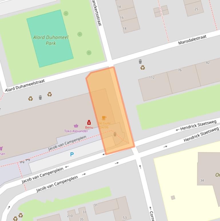 Kaart van postcodegebied 3067LE.