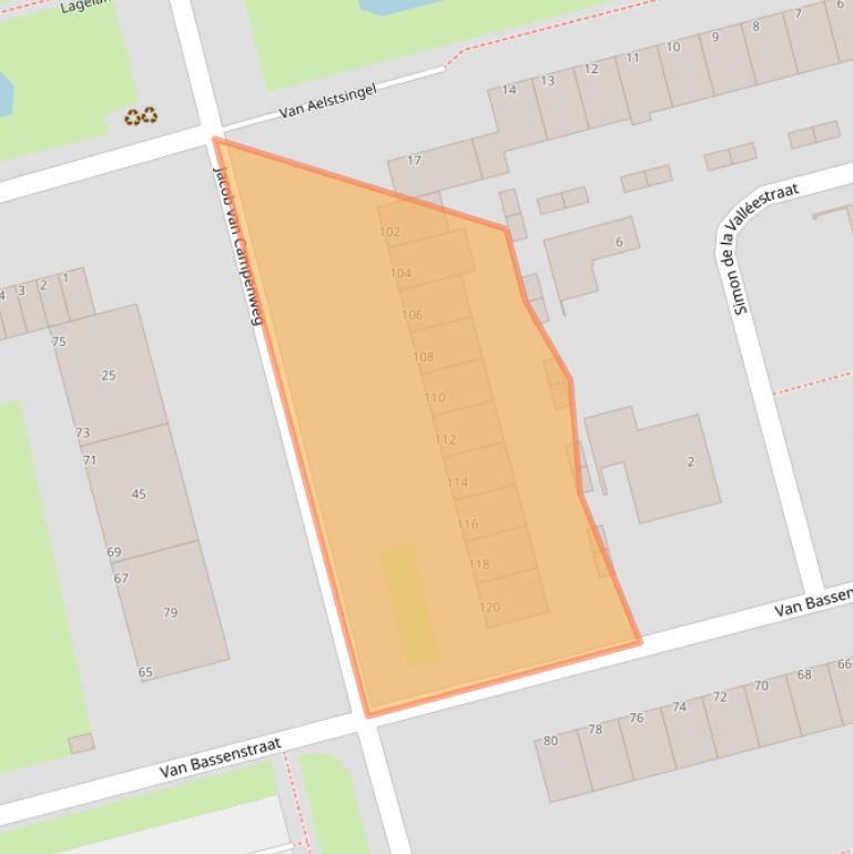 Kaart van postcodegebied 3067LK.