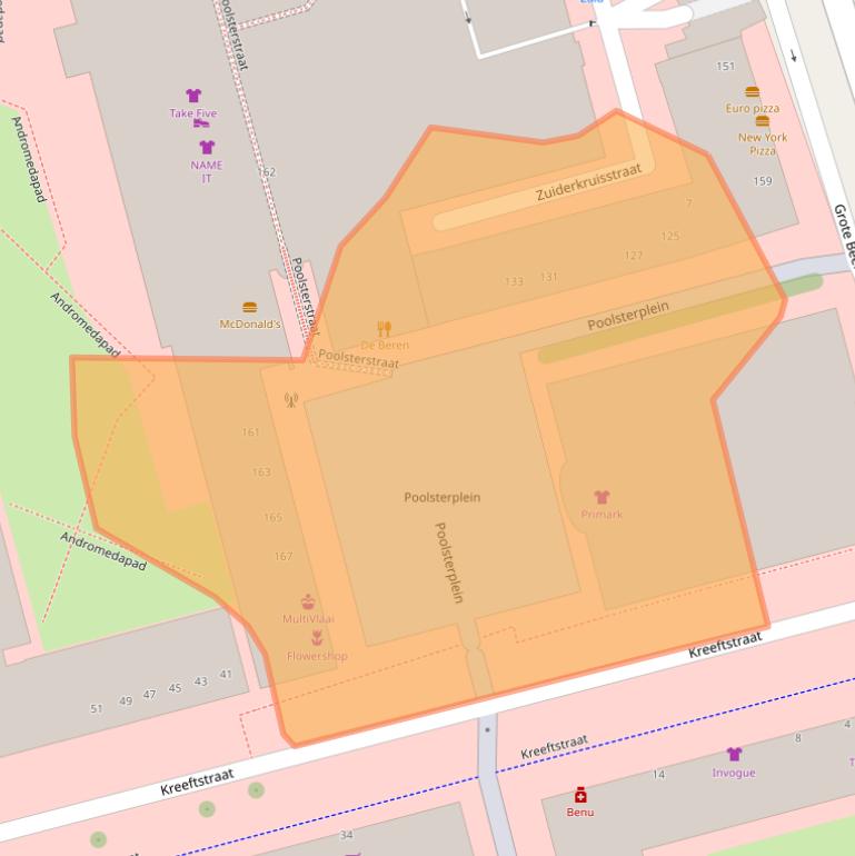 Kaart van postcodegebied 3067LW.