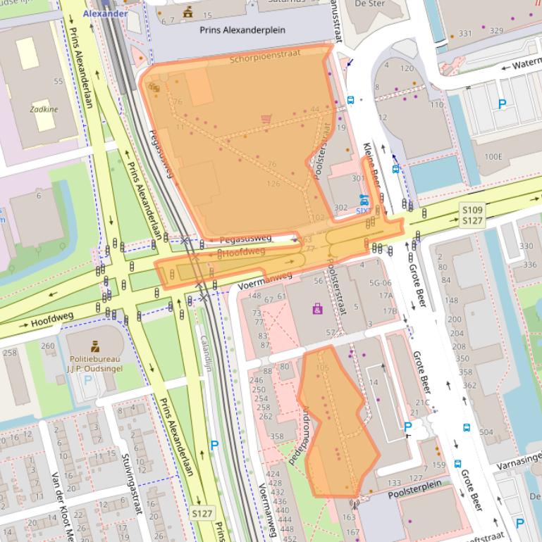 Kaart van postcodegebied 3067LX.