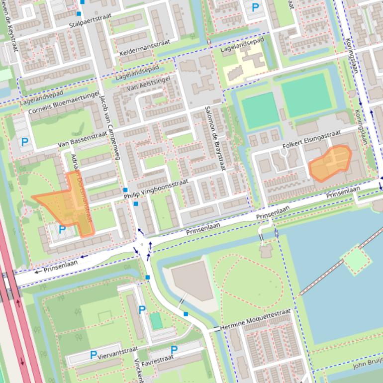 Kaart van postcodegebied 3067NC.