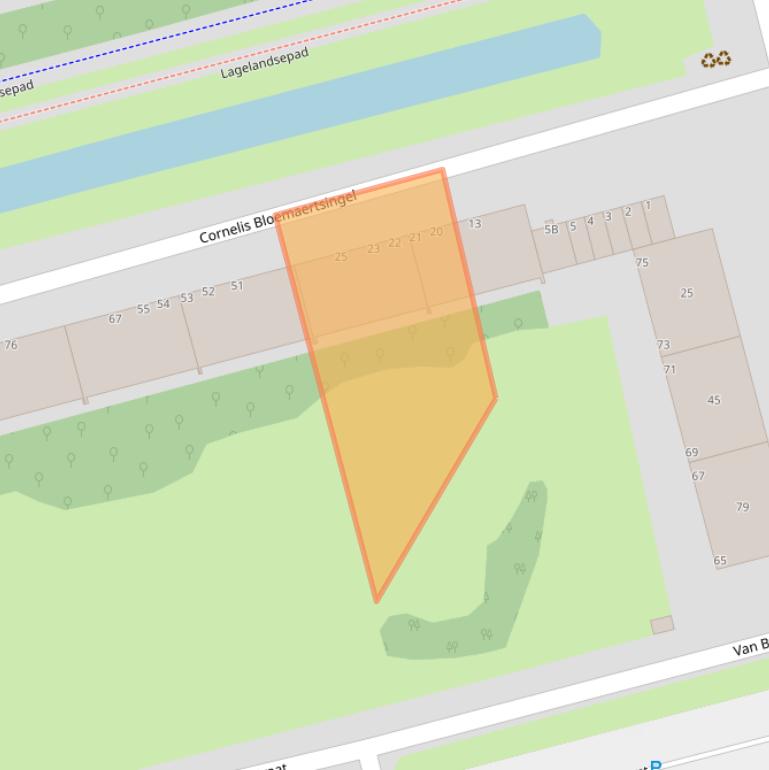 Kaart van postcodegebied 3067NH.