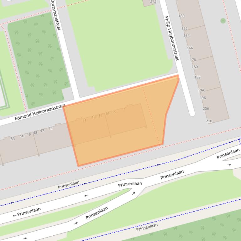 Kaart van postcodegebied 3067NP.