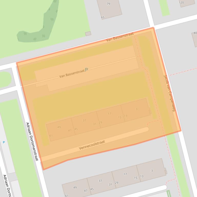 Kaart van postcodegebied 3067NZ.