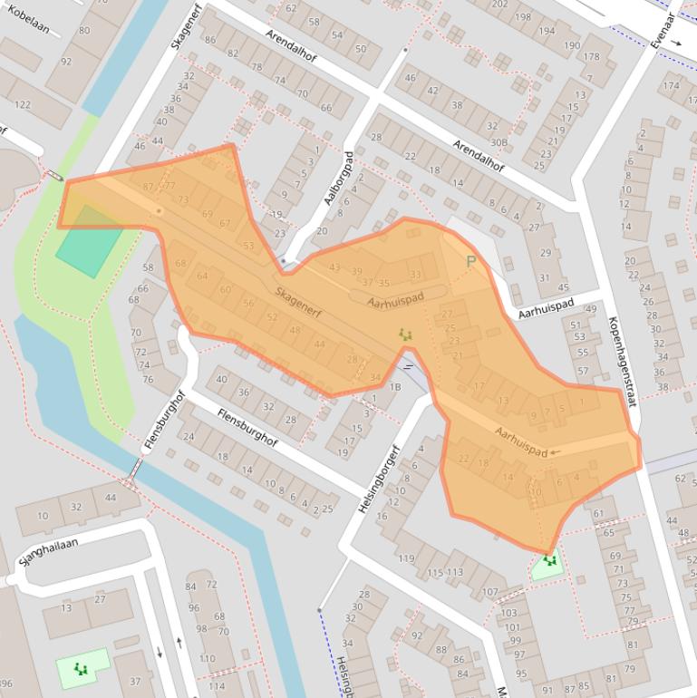 Kaart van postcodegebied 3067PR.