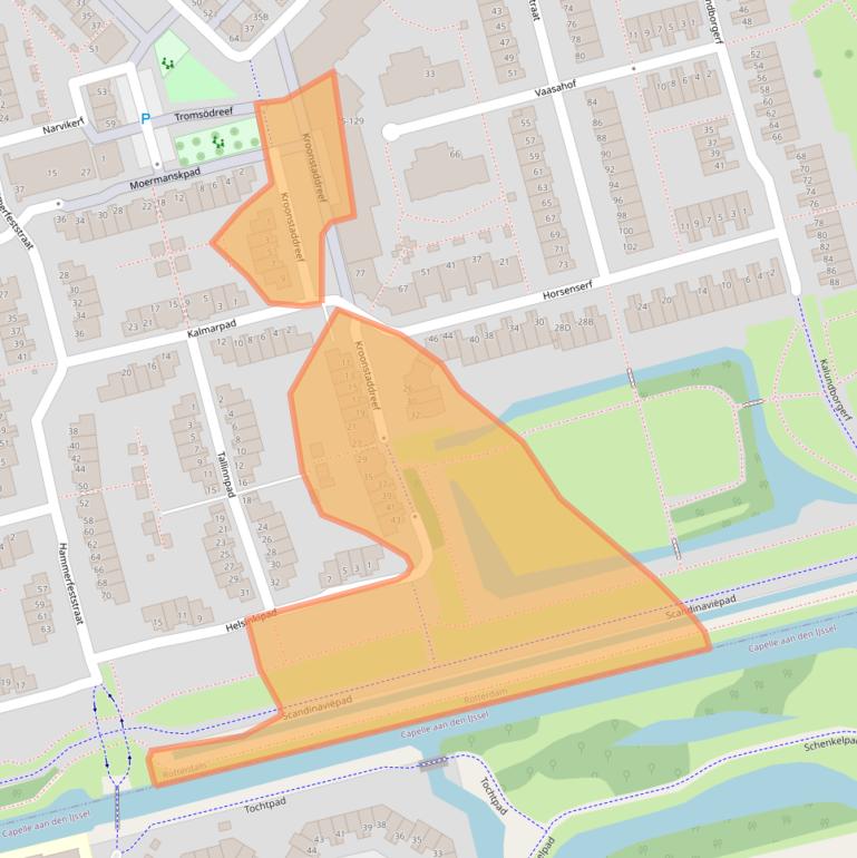 Kaart van postcodegebied 3067RT.