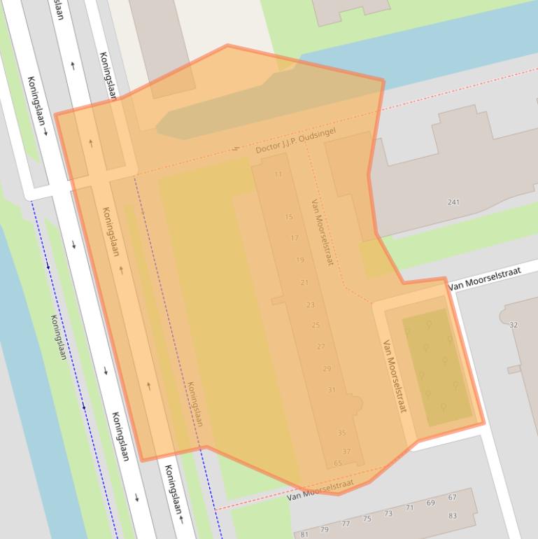 Kaart van postcodegebied 3067SW.