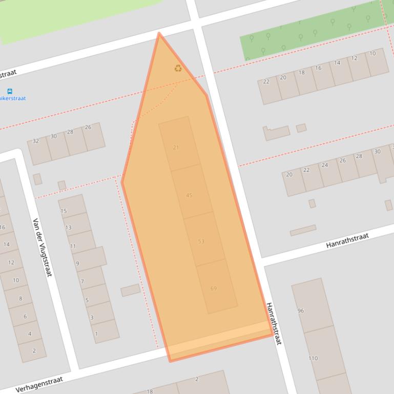 Kaart van postcodegebied 3067TC.
