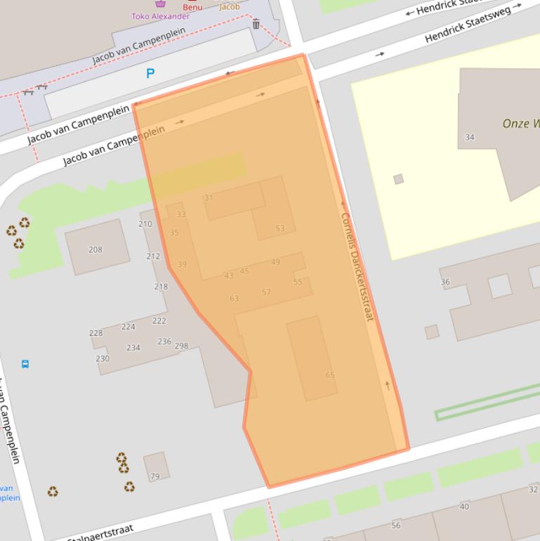 Kaart van postcodegebied 3067TL.