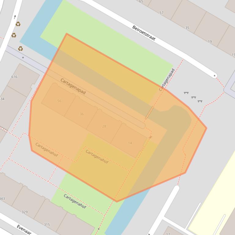 Kaart van postcodegebied 3067TP.