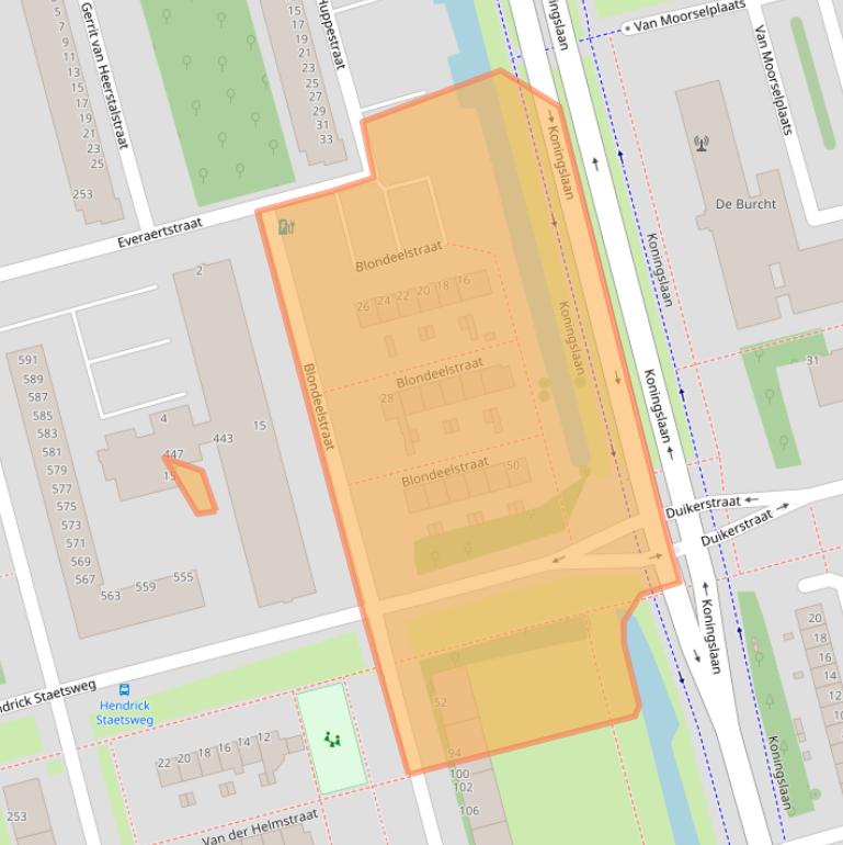 Kaart van postcodegebied 3067VA.
